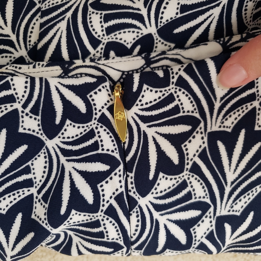 Draper James Blue/White Patterned Skirt sz2 - Picture 9 of 12